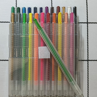 明达纯色旋转螺旋蜡笔不脏手安全涂鸦画画笔学生绘画文具单色单支