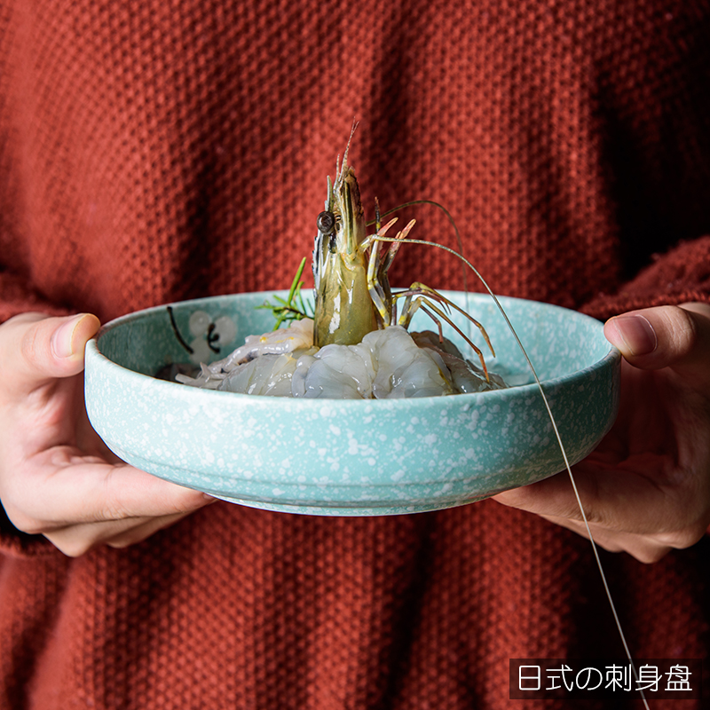 特价 日式陶瓷盘子釉下彩调味碟深盘家用餐具圆形菜盘点心盘碟