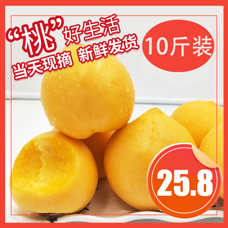 玉新鲜水蜜桃子水果黄桃当应季时令超甜爆汁现摘非砀山东特产10斤