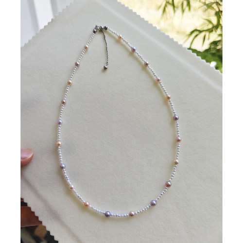 blingbling稀缺无核碎银子项链