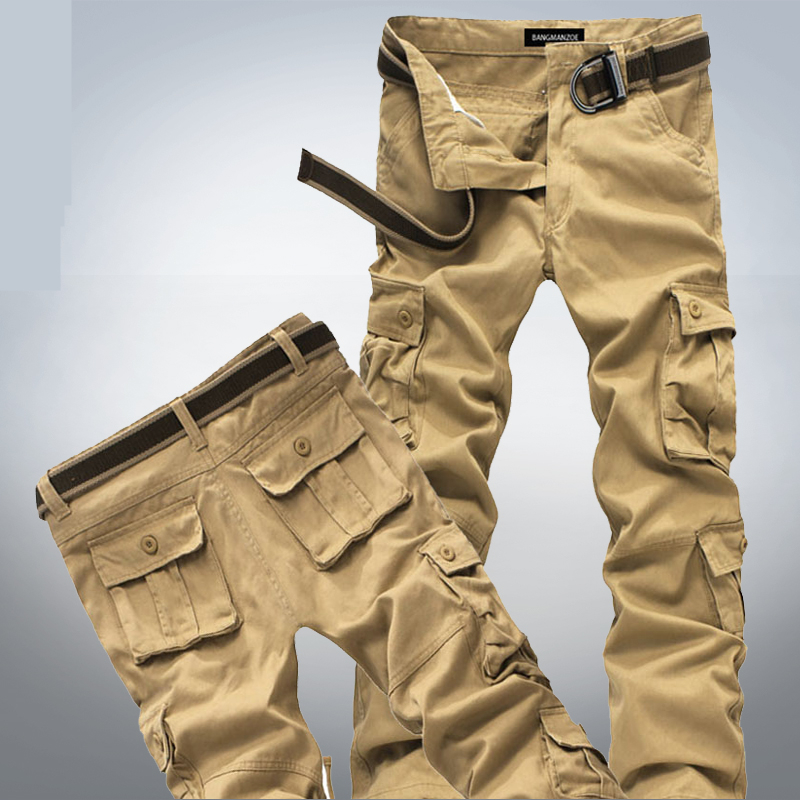 纯棉工装裤男宽松长裤潮流束脚