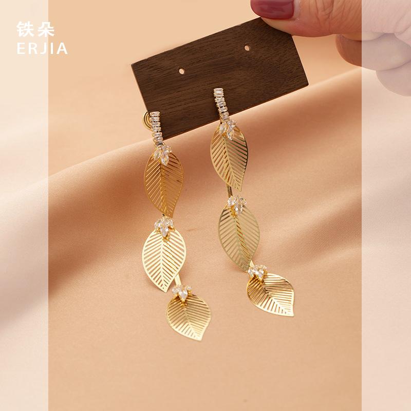 欧美时尚个性潮流纹理金属耳钉