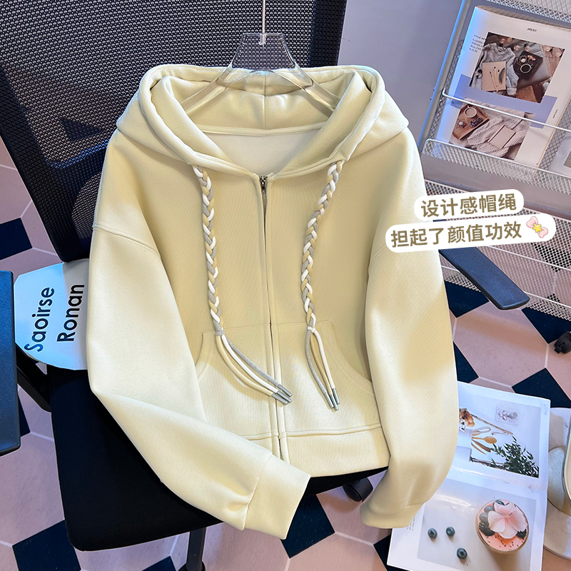 山东即墨开衫连帽薄款卫衣女