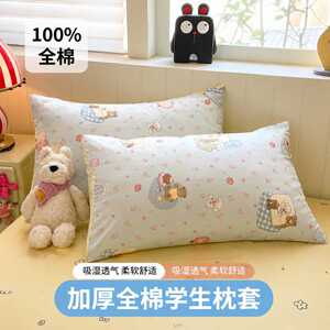 纯棉儿童枕套一对48×74