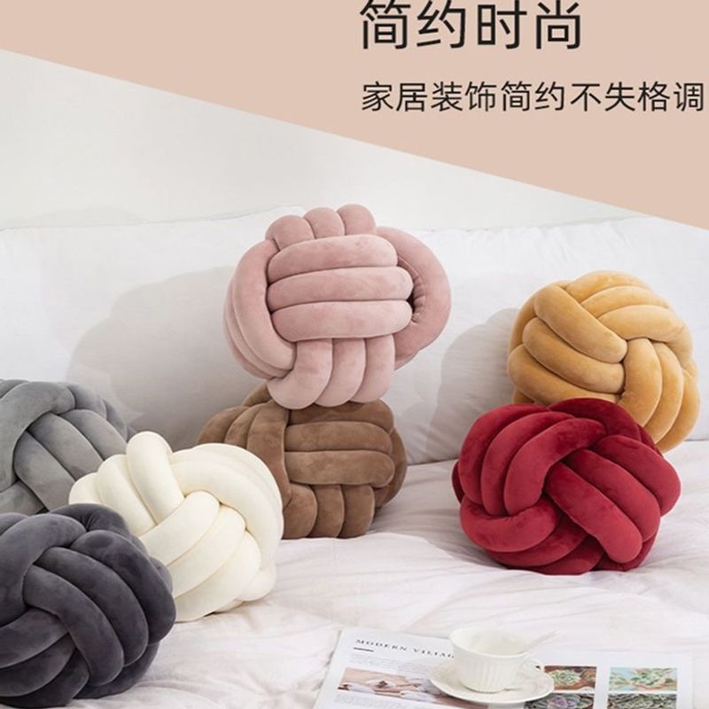 可爱圆形抱枕女生床头靠垫