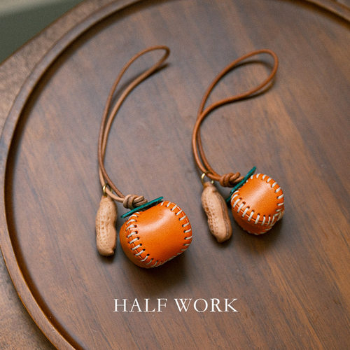 包挂件头层牛皮复古真皮包包挂饰