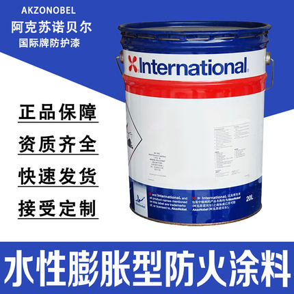 阿克苏诺贝尔国际牌1120水性膨胀型防火涂料室内钢结构水性防火漆