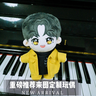 毛绒玩具定做明星公仔动漫diy吉祥物玩偶来图定制20cm棉花娃娃