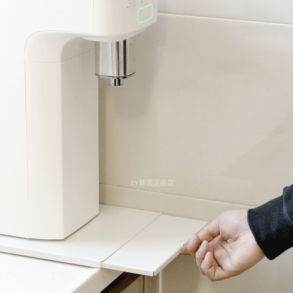 韩国代购进口超实用ins简约白色饮水机电器专用可伸缩托盘神器