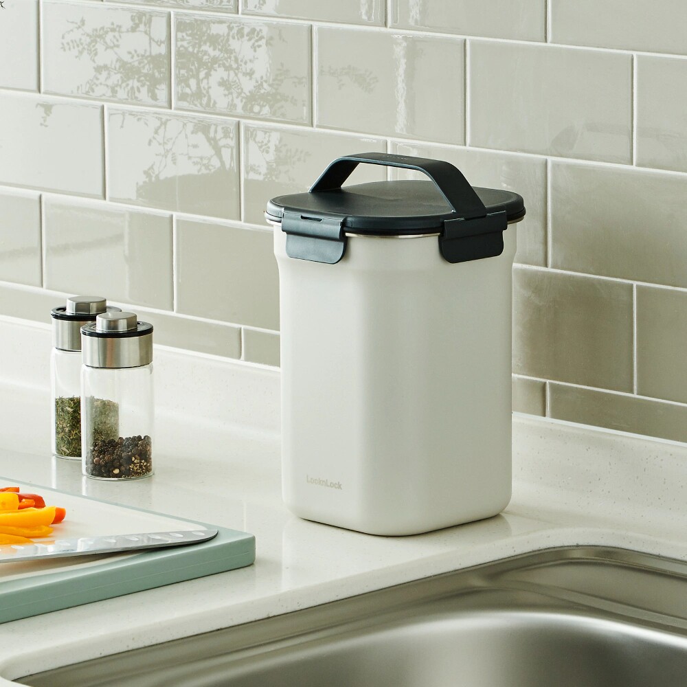 韩国代购高颜值厨房专用台面垃圾桶真空设计密封阻挡味道垃圾桶