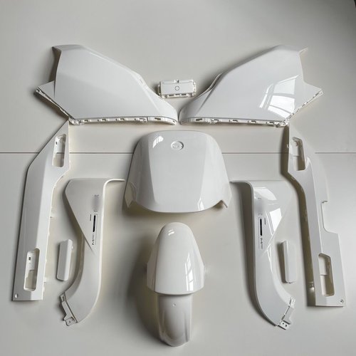 原厂M395CMAX全套原厂车壳电摩外壳配件改装珍珠白颜色烤漆件