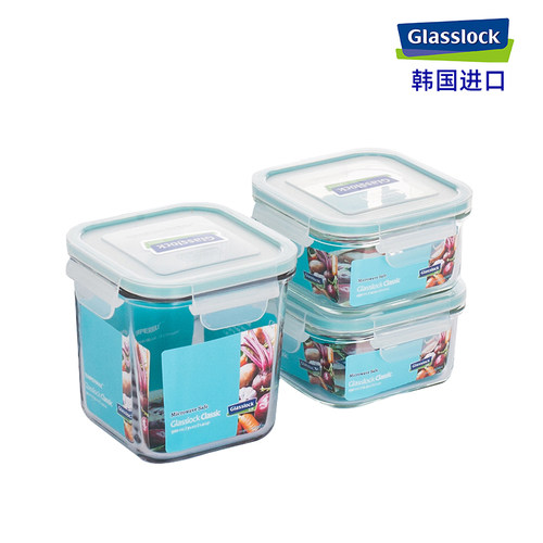 glasslock进口汤粥保鲜盒3件套