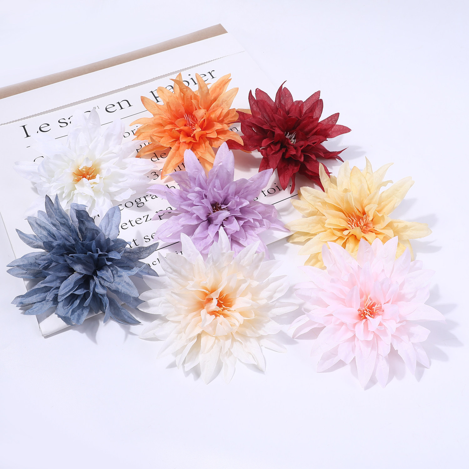 仿真松针菊花朵 绢花diy手工插花制作古风汉服配饰头饰装饰帽花