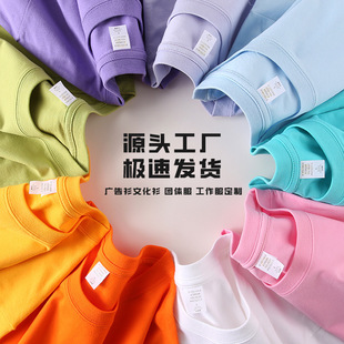 纯棉t恤定制logo短袖团体服广告衫工作服定制班服文化衫印字