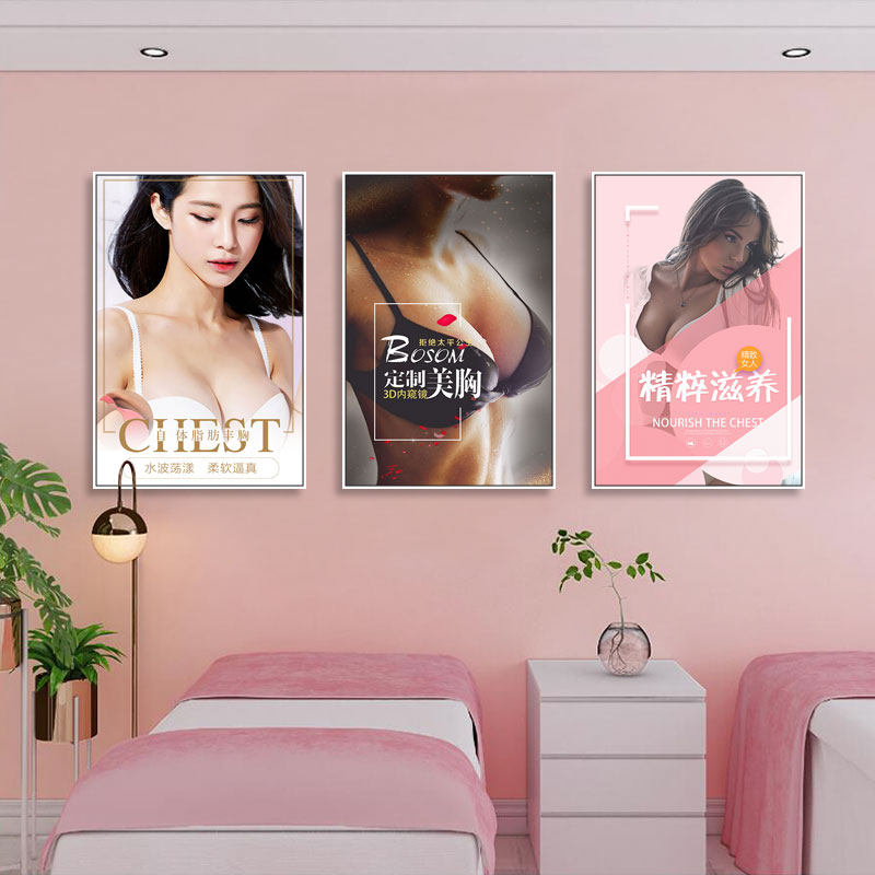 美胸丰胸隆胸装饰画美容院胸部乳房保养护理产后修复康复挂画壁画
