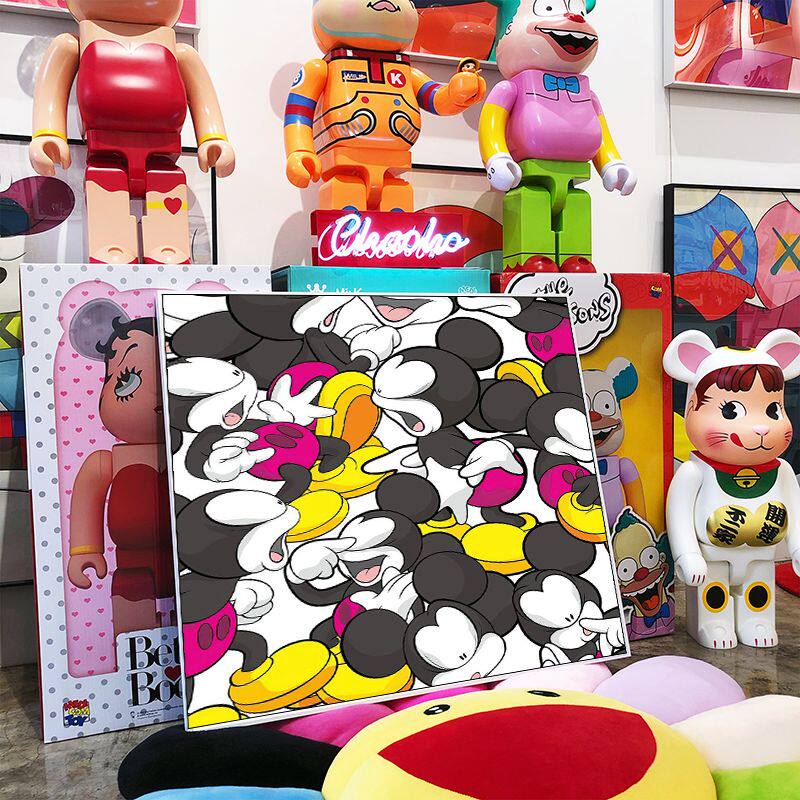 卡通米奇装饰画儿童房卧室床头书房迪尼挂画幼儿园儿童房壁画