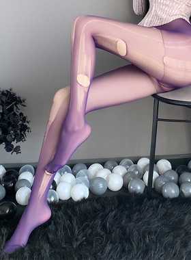 一次性床上可撕破连裤袜夏季薄款紫色女暴击攻速黑丝性感手撕丝袜