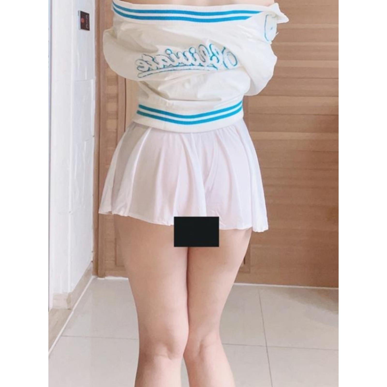 弹力微透舞蹈打底裙无内衬