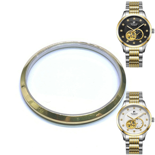 罗西尼6485原装 专柜蓝宝石表镜防水金色表圈原厂精钢表壳上套圈口