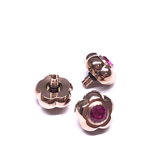 依波表19090126原装镶钻红宝石把头正品女表冠1909精钢防水表把的