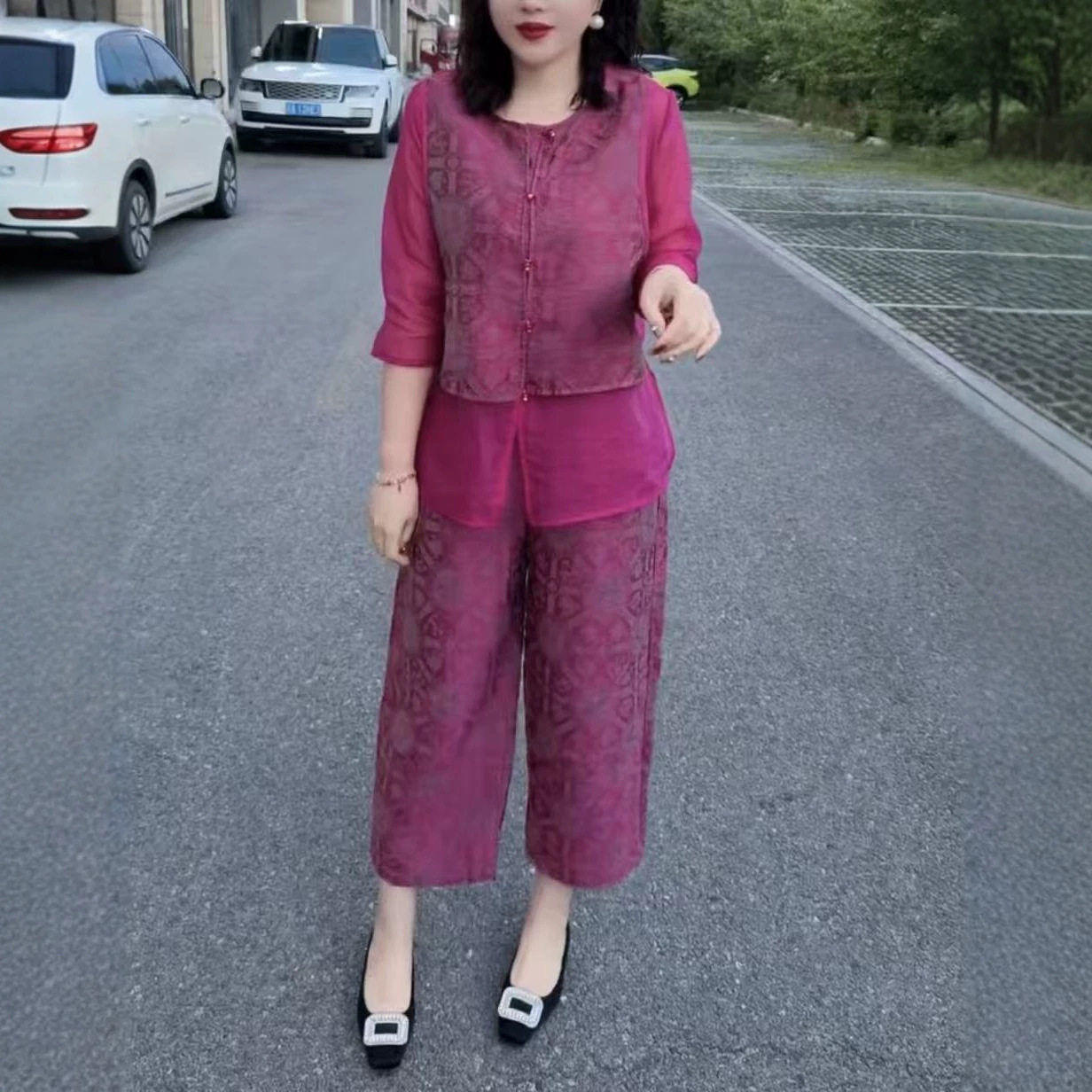今年流行特惠26332新大爱美依缘2026夏季新款国风盘扣假两件上衣