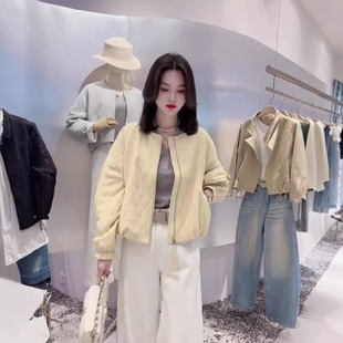 今年流行特惠2026新款 洋气 慵懒风设计感圆领棒球服外套女韩系时尚