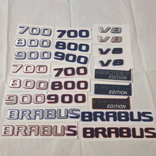 适用于奔驰巴博斯700 800 900车标志 博速BRABUS后尾标 TURBO侧标