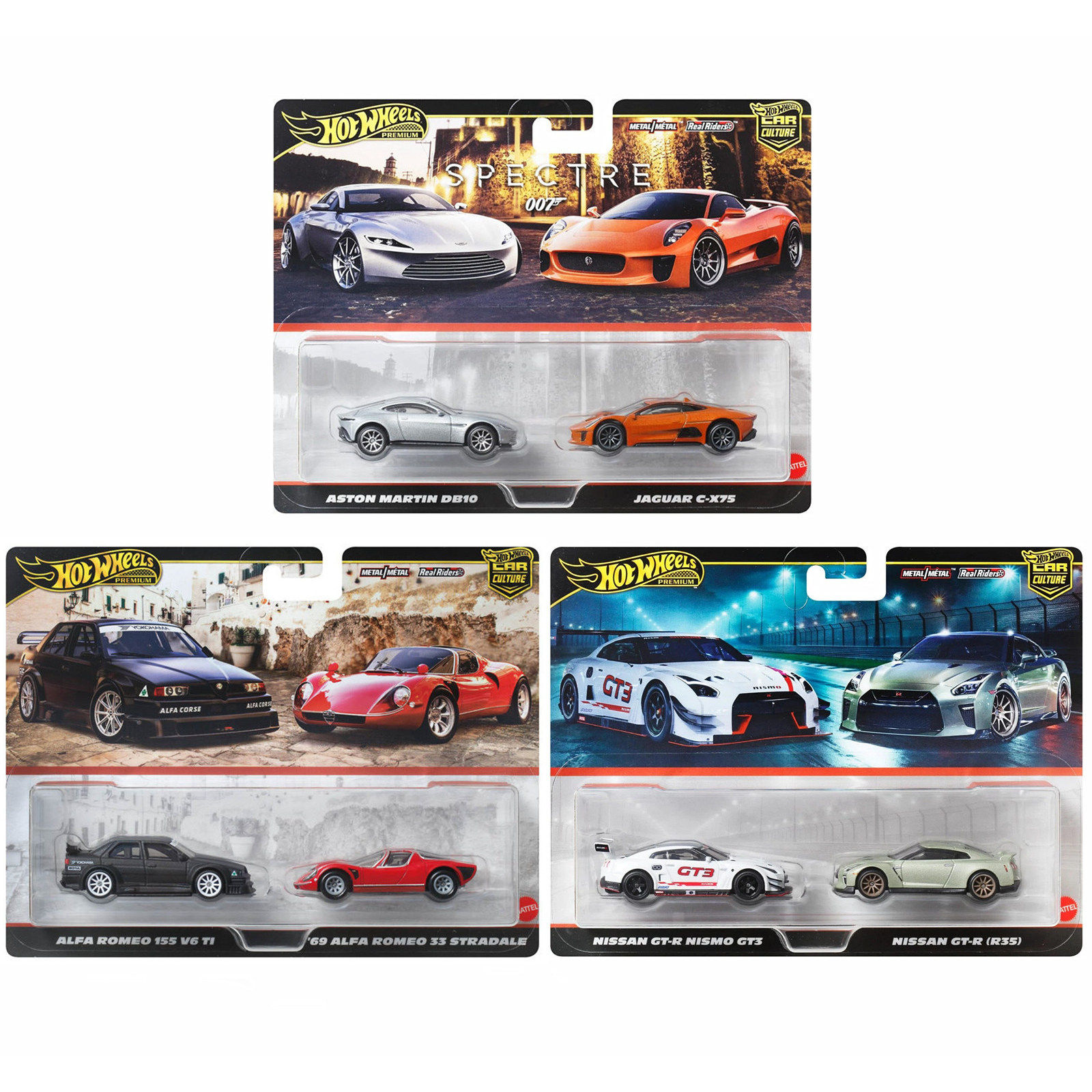 风火轮GTRR35合金车模双车套