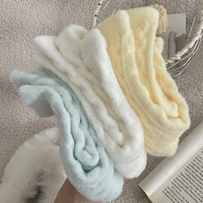 麻花毛绒袜子女可爱居家秋冬季中筒袜加厚保暖睡觉珊瑚绒毛毛长筒,女士内衣/男士内衣/家居服,中筒袜,淘宝优惠券,粉丝福利购,淘宝优惠卷