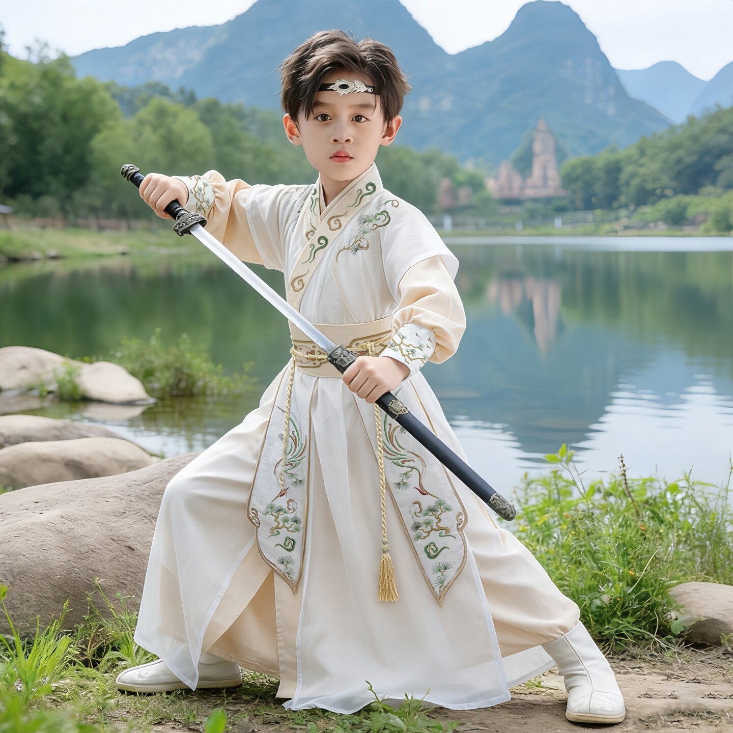男童汉服夏新薄款中国风
