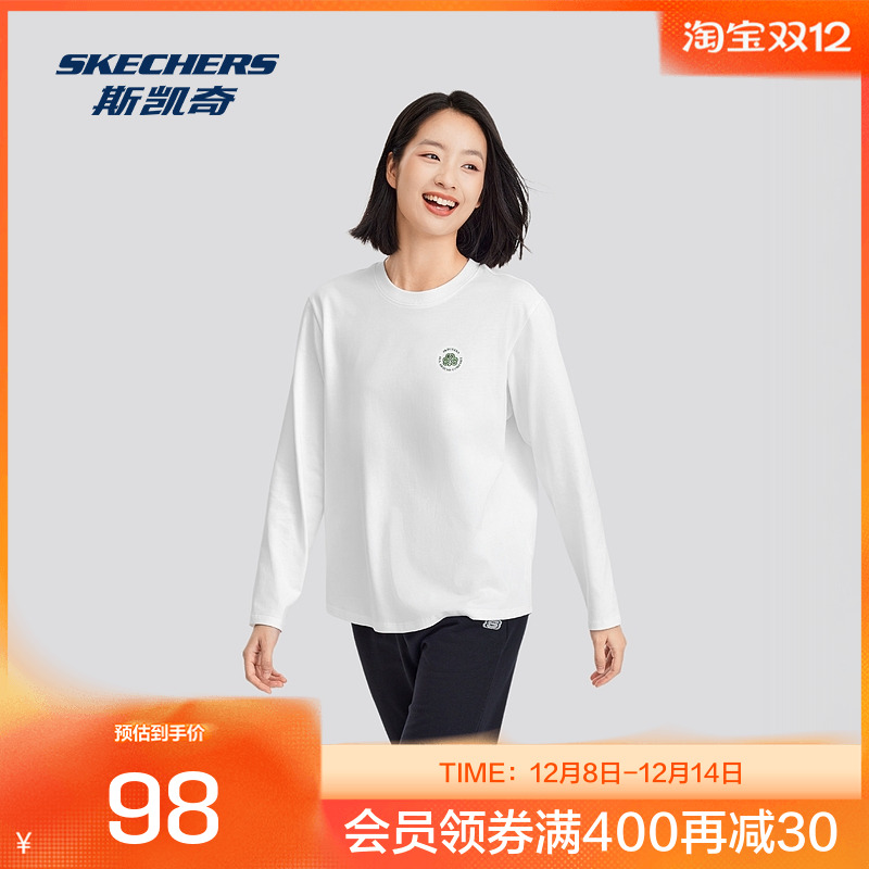 斯凯奇2025女子针织长袖T恤