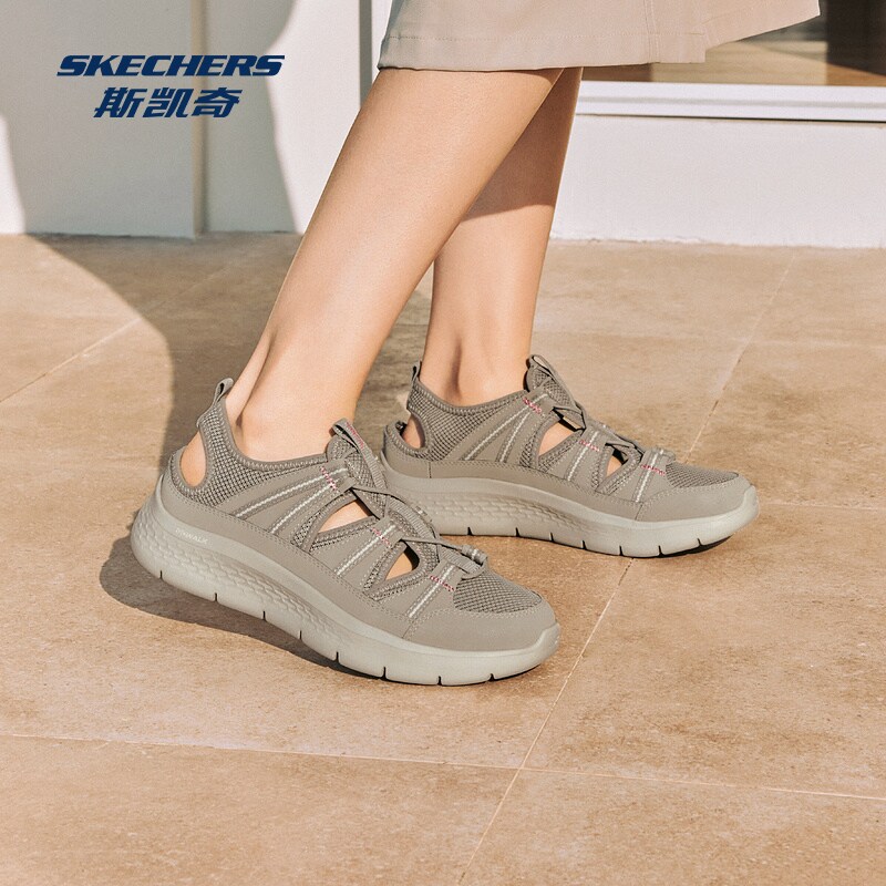 Skechers斯凯奇夏户外一脚蹬懒人鞋女鞋凉鞋子外穿休闲鞋