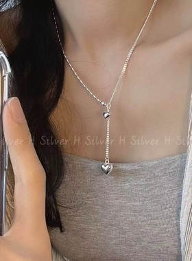 韩版ins风高级感设计爱心项链