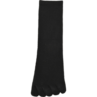 女款五指袜子纯棉冬天加厚加绒保暖脚趾吸汗运动厚底毛巾毛圈中筒