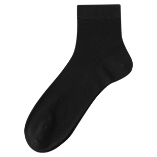 男士加棉袜脚底不打滑无骨超薄款透气冰丝夏天无骨不臭脚中筒长袜