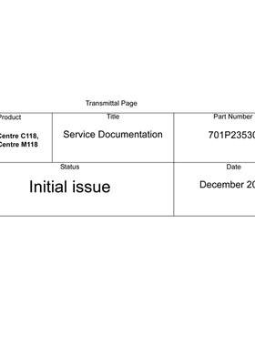 维修资料 XEROX施乐CopyCentre C118/M118打印机服务手册维修手册