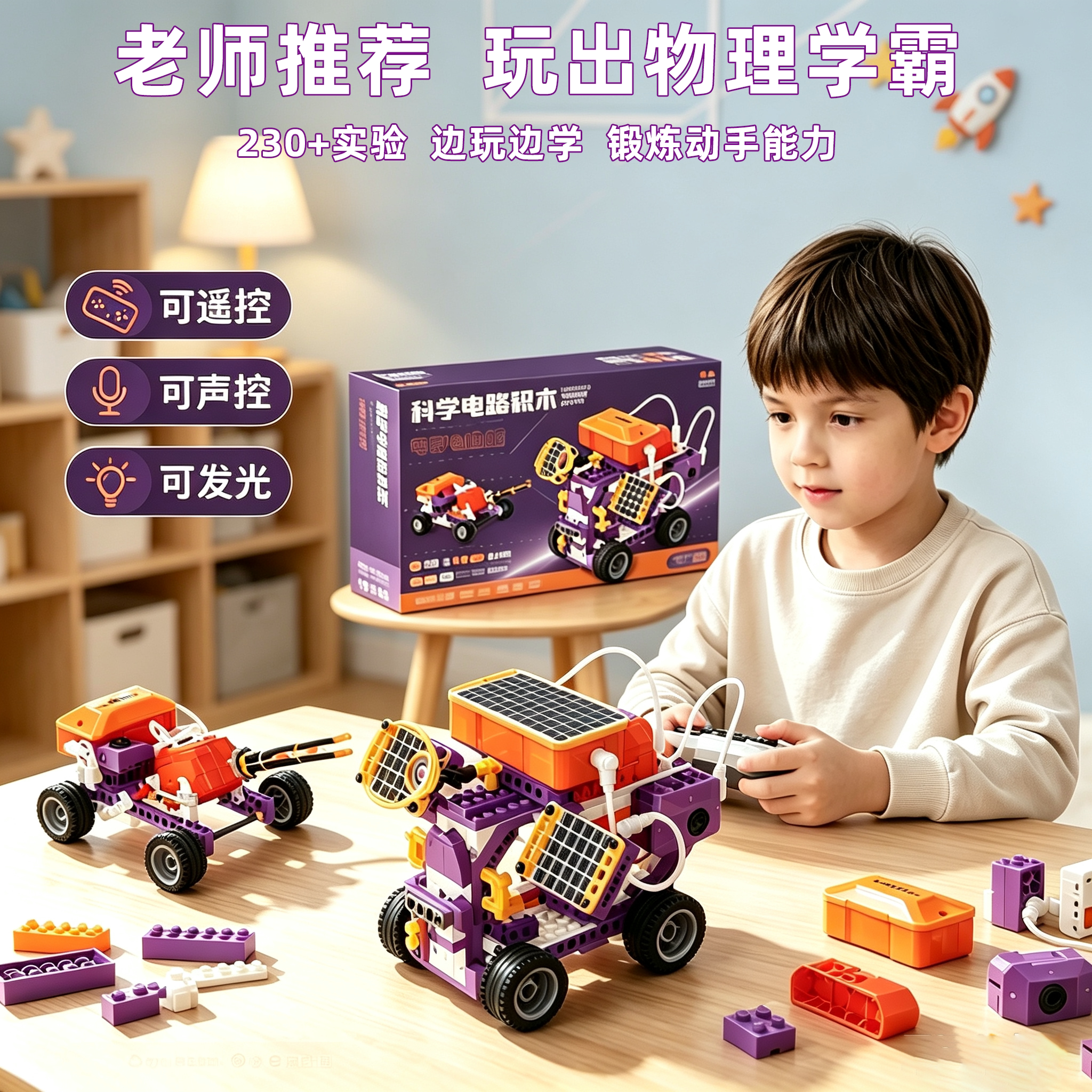 小学生火爆玩具物理科学电路实验