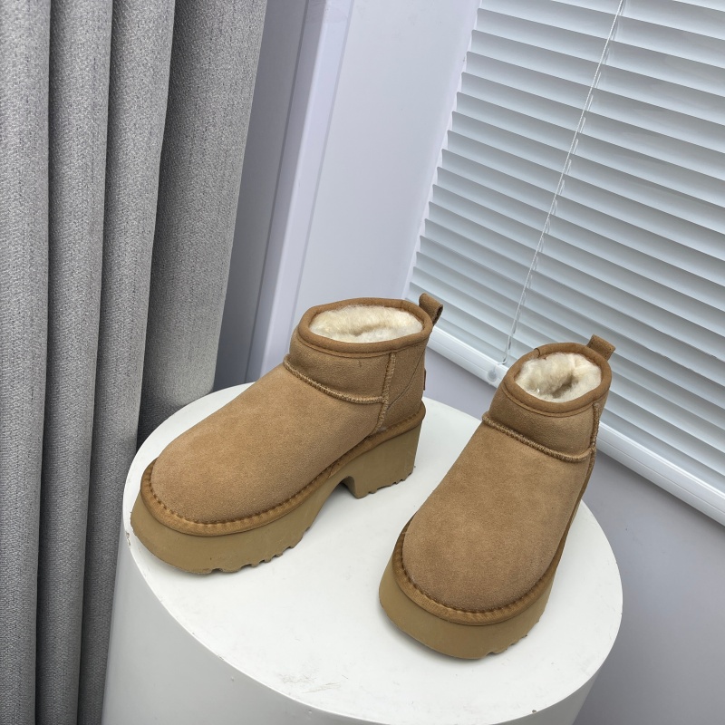 25冬季尾货短筒真皮雪地靴