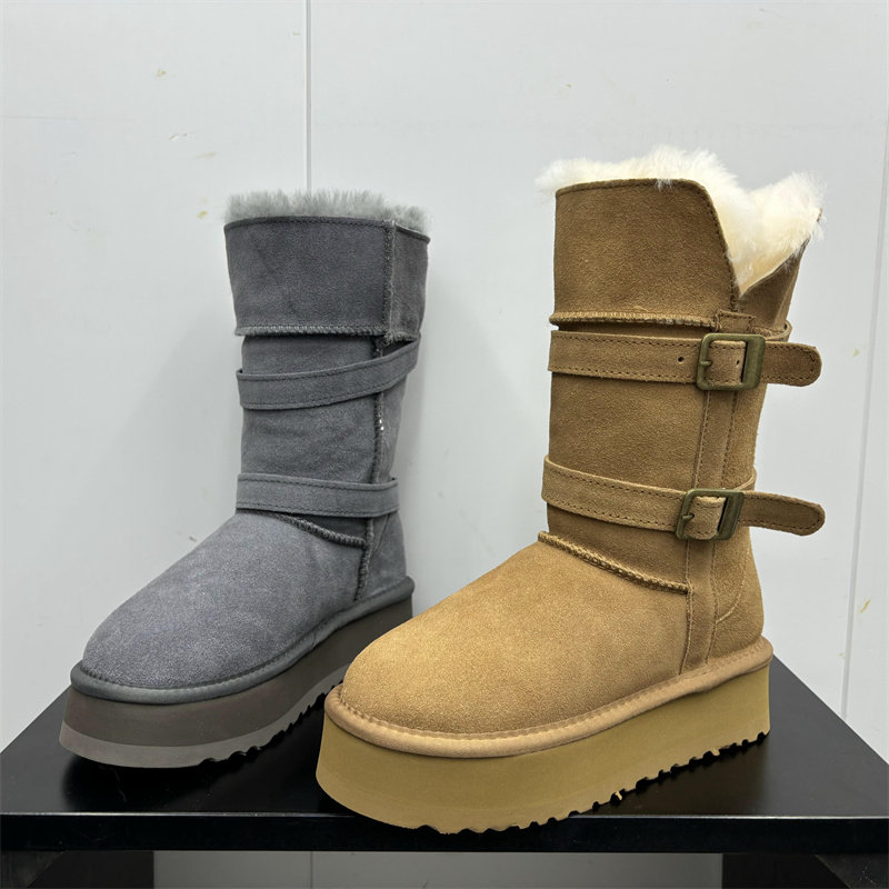 25冬季尾货处理新款真皮女棉靴短筒雪地靴真毛磨砂皮厚底加厚保暖,女鞋,时尚雪地靴,淘宝优惠券,粉丝福利购,淘宝优惠卷
