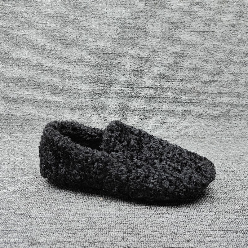 25秋冬季毛毛鞋加绒保暖乐福鞋