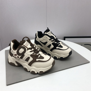 撤柜尾货女鞋秋季新款断码清仓加绒保暖厚底休闲老爹鞋百搭棉鞋40