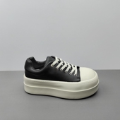 40码 休闲风厚底松糕鞋 大码 鞋 女透气增高百搭圆头小白鞋 厚底女鞋