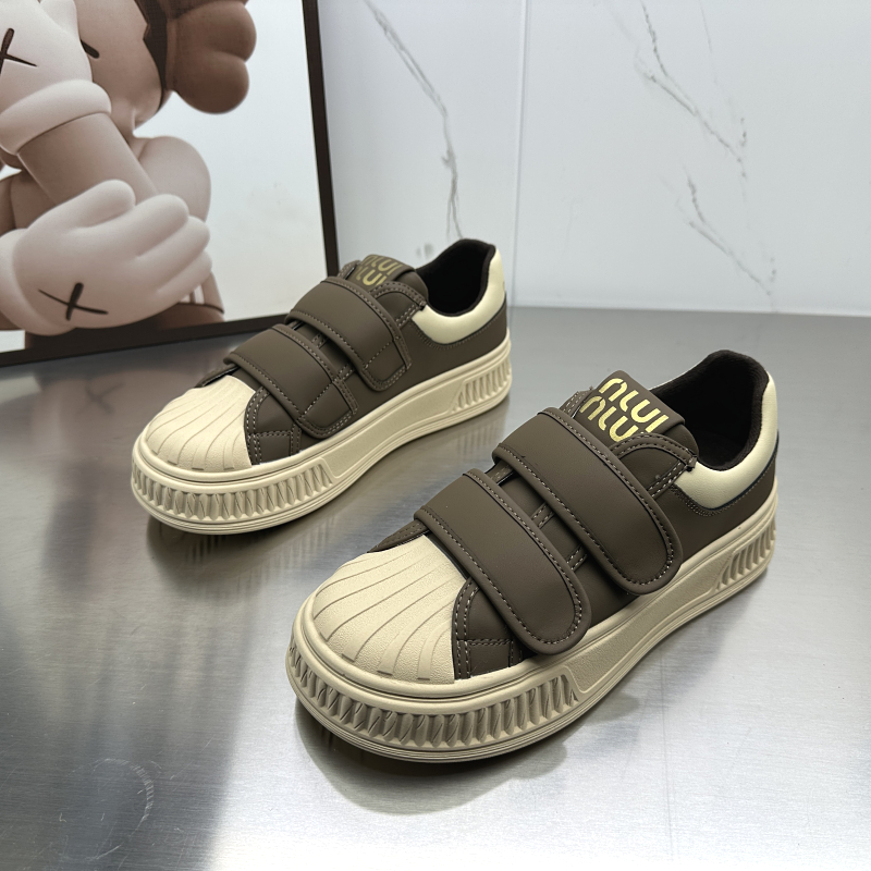 魔术贴厚底断码板鞋女棉鞋韩版