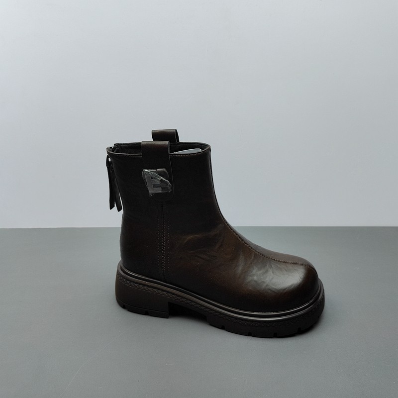 2025新款撤柜尾货女鞋深棕色通勤套筒切尔西靴平底圆头加绒36码,女鞋,切尔西靴,淘宝优惠券,粉丝福利购,淘宝优惠卷