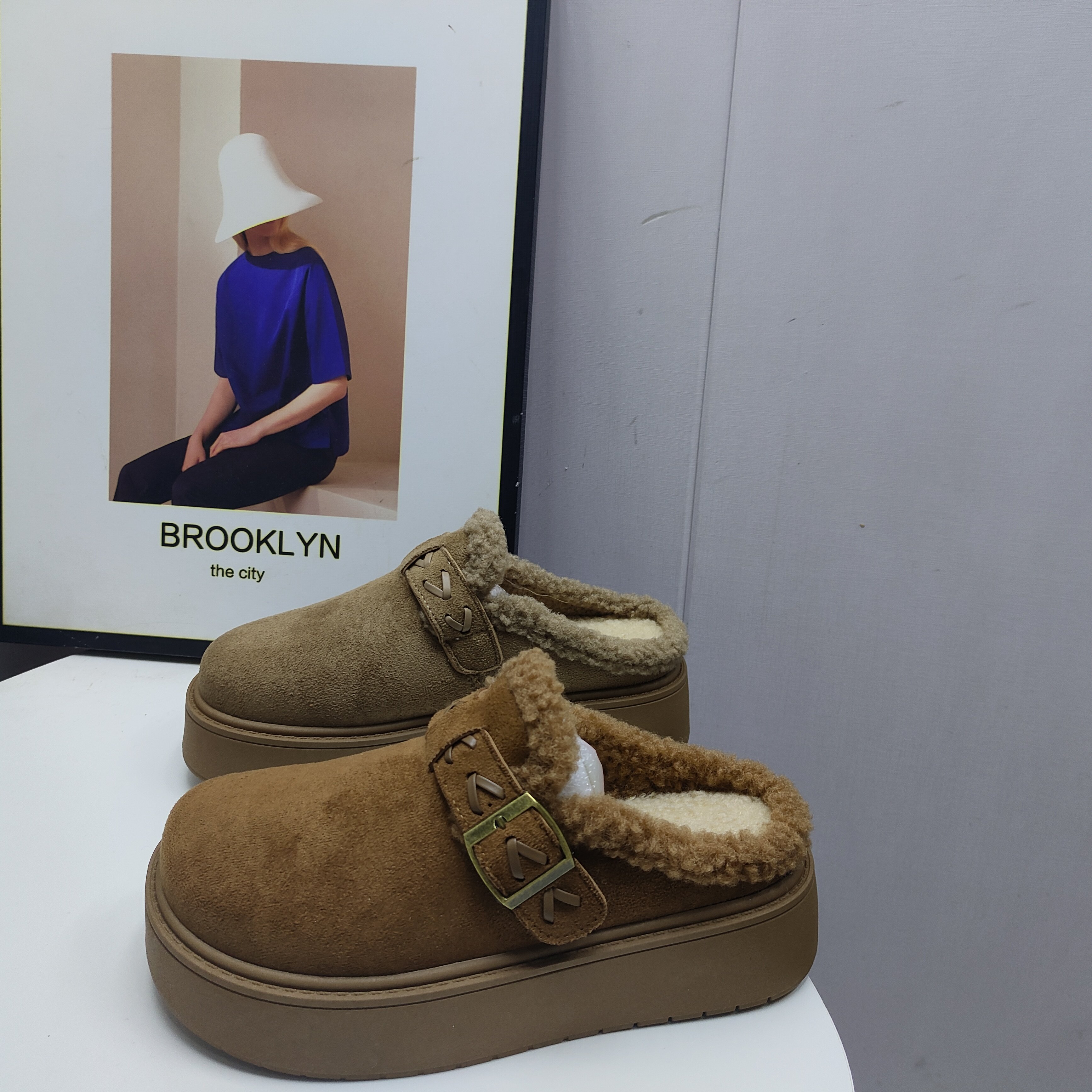 厚底增高包头外穿休闲半拖鞋