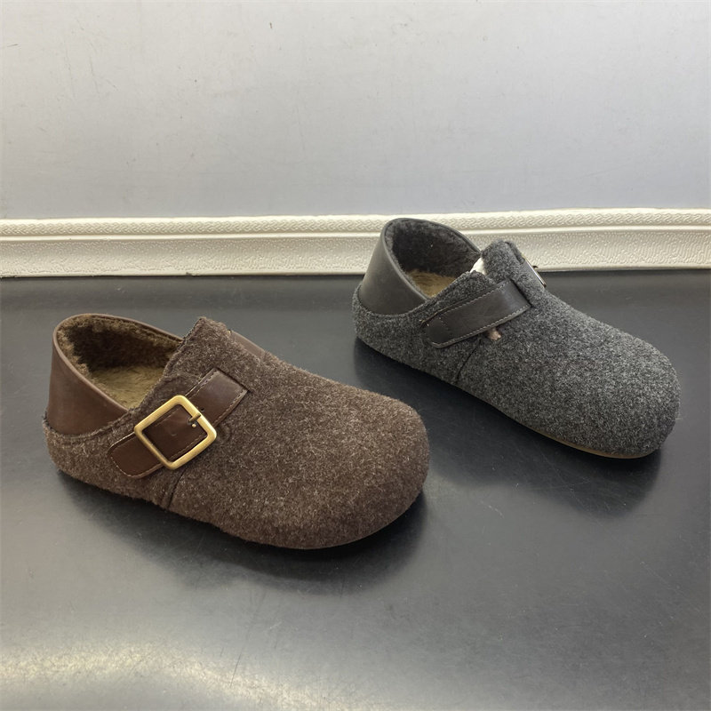 25秋冬季保暖加绒乐福鞋女鞋复古厚底增高套脚舒适休闲百搭棉鞋