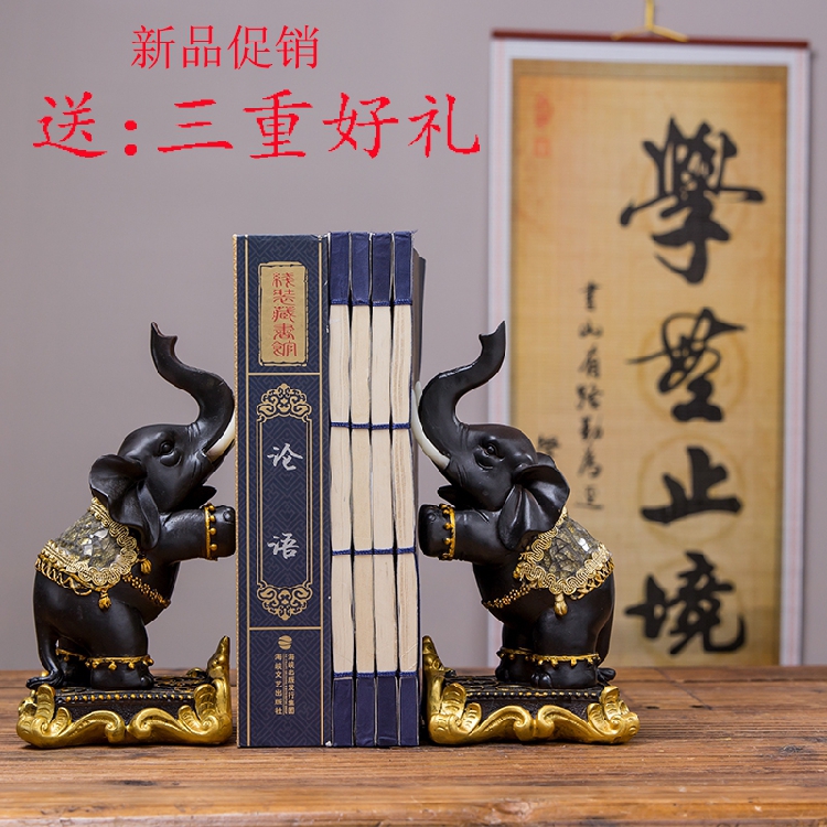 中式风招财摆件办公室书架装饰品