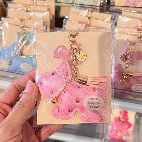 香港代购petite钥匙扣可爱小狗款ins包包挂件汽车情侣卡通钥匙扣
