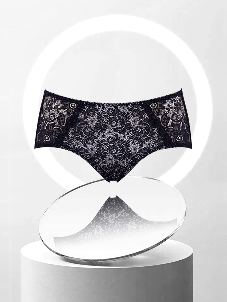 倾慕艺生纯棉底档中腰女大码内裤