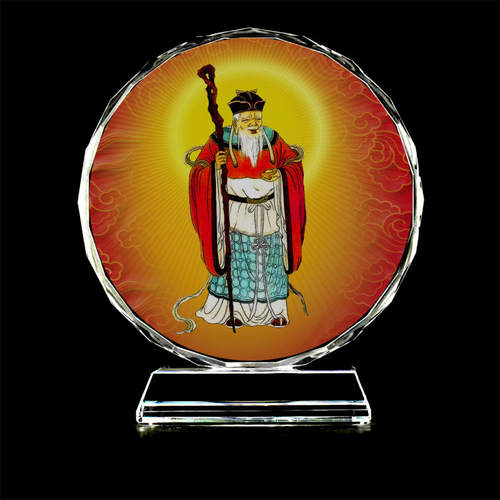 土地伯公爷福得正神像水晶摆台